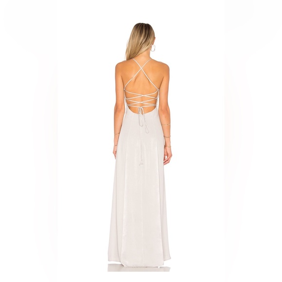 House of Harlow 1960 x Revolve Heidi Maxi in Silver, Size M - Picture 2 of 6